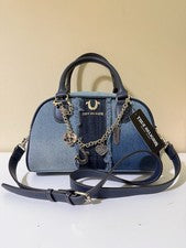Bolso Bandolera True Religion Mujer Denim Logo Mini Cartera - Estilo Bowler Y2K