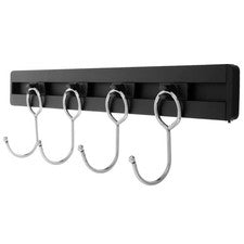 Colgador de utensilios de cocina riel de estante con ganchos multifuncional
