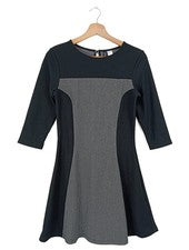 Vestido casual mujer H&M Divided línea A gris talla 38 poliéster