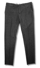 Pantalones Pantalones PT TORINO talla 56 (US 40) ajustados negros de lana moteada seda de lujo