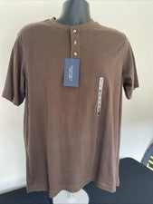 Camisa Para Hombres Sonoma Life And Style Mediana Tejida Redonda Botón Trasero Algodón Nueva Con Etiquetas