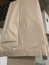 NUEVO Pantalón de vestir beige para hombre talla 29 100 % lana Super 150 hecho en Italia R/$275