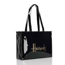 Mujeres PVC Impermeable Compras Almacenamiento Harrods Londres Bolso de Hombro Bolsos de Mano Grandes