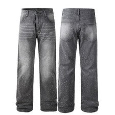 Pantalones Pop Para Hombre Carga Corte Bota Estilo Informal Llamaradas Campana Pantalones Negros Jeans 9320