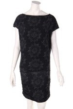 FISICO dress Print Ruffles S black NEW#4283