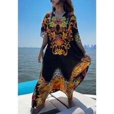 Maxi vestido largo caftán para mujer, encubrimientos, talla única