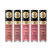 Eveline Cosmetics Wonder Match 4 en 1 tinte de terciopelo para labios y mejillas