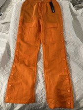 Pantalones cargo a presión de nailon con peso Nova Man - naranja talla S nuevos con etiquetas