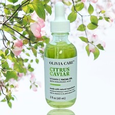 OLIVIA CARE CÍTRICOS CAVIAR VITAMINA C ACEITE FACIAL ÁCIDO HIALURÓNICO 2 OZ