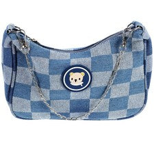 Bolso para axilas con estampado de cuadros de 1 pieza Bolso para el hombro de moda Bolso para mujer axila