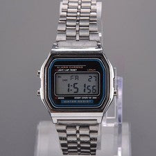 OROLOGIO Acciaio Crono Luce Vintage Retro STUPENDO BATTERIA 7 ANNI hu