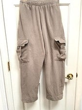 NUEVO Pantalones de Vellón Tostado Edición Limitada Copping Zone con Bolsillos Talla S