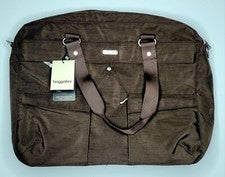 $130 Baggallini Cartera Ejecutiva Bolso de Mano MARRÓN Bandolera Bolso Mensajero Cartera