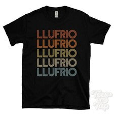 CAMISETA LLUFRIO ESTILO RETRO REPETIDO Hombre y Mujer Novedad Genial Nombre Regalo