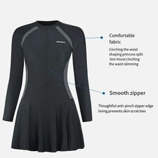 Vestido de protección solar diario vestido de baño de moda tela elástica