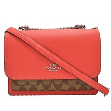 Bolso Bandolera Coach para Mujer Klare Correa de Cadena Bolso de Mano Firma Lona Logo
