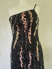Vestido para mujer ANGEL FASHION M lentejuelas negras nuevo con etiquetas
