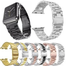 Correa de acero inoxidable para Apple Watch 8 7 6 5 4 3 2 SE iWatch correa de metal con herramienta