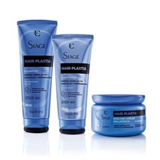 Eudora Siàge Kit Plastia Cabello Champú Acondicionador Mascarilla Sistema de Reparación 3 piezas