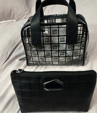 Bolso Steve Madden para mujer negro con logotipo imitación cuero asa superior con bolsa