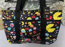 Bolso de Mano LeSportsac Pacman Negro Gráfico 52cm Grande Bolso Informal