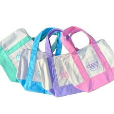 Bolso de Mano Trader Joe's Primavera 2026 Mini Lona Pascua Rojo Rosa AzulG Edición Limitada