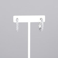 Elegantes pendientes de mujer criollos de plata de ley 925 con circonitas