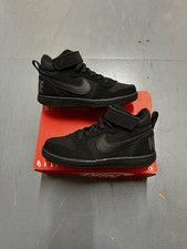 Nike Court Borough Mid (PSV) Niños Pequeños Entrenadores Negro/Negro 870026 001 - Nuevo