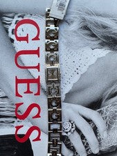 Nuevo Reloj GUESS Auténtico, Mujer Pequeña Joyería Pulsera Tono Plateado U11599L1