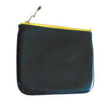 Cartera Bolso Para Mujer Azul Marino Pequeño Cuero Genuino Top Cremallera Ajedrez por Bill Blass