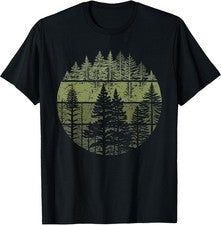 Camiseta Gráfica Árboles del Bosque Vintage para Amantes de la Naturaleza - Estilo Unisex