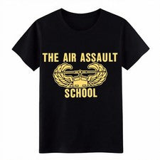 Camiseta Unisex Veterano El Asalto Aéreo Escuela Gráfica, Camiseta Helicóptero Militar