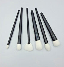 Juego de 6 cepillos de maquillaje corrector facial base ruborizante sombra de ojos dúo polvo