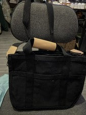 Bolso de Mano Para Mujer Negro Lona Multi-Bolsillo *Juega Trabajo Escuela* Organizador Hombro