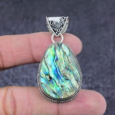 Colgante de joyería de regalo de plata de ley 925 con concha de abulón 2,05" Y680