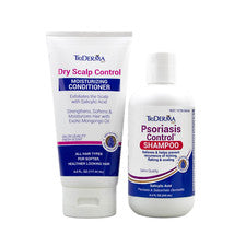 Triderma_Psoriasis Control Champú y Control de Cuero Cabelludo Seco Acondicionador Cuidado del Cabello Set