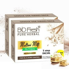 BIOFRESH HERBALS Multani Mitti Kit Facial Arcilla India (Pack de 2)
