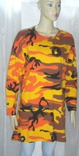Longshirt Minikleid camouflage Langarm Baumwolle Elasthan S M L XL NEU