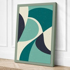 Impresión en lienzo geométrica de geometría fluida arte de pared decoración del hogar listo para colgar