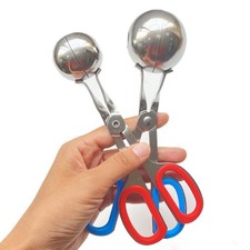Juego de 2 cucharas de albóndigas de acero inoxidable para albóndigas caseras y T