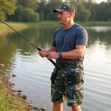 Pantalones Cortos de Trabajo Moro Camuflados Para Hombres Pantalones de Combate Estilo Multibolsillo Ropa de Trabajo Dur