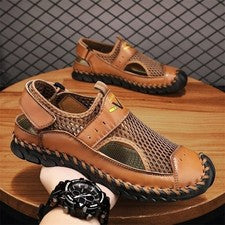 2025 Sandalias para caminar al aire libre para hombre Verano Punta cerrada Playa Zapatos informales Talla UK