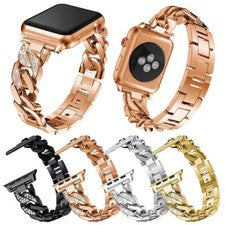 Apple iWatch 10 9 8 7 6 5 4 y SE correa de acero inoxidable correa de metal para damas