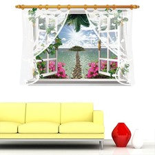 Pegatinas de pared 3D para dormitorio decoración ventana calcomanías para papel tapiz de vidrio para hogar