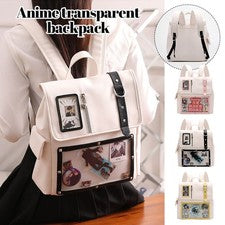 Mujer Ita Bolsos Moda Gran Capacidad Ventana Transparente Muñeca Mostrar Mochila Diaria