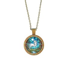 Collar Unicornio Fairycore Fantasía Colgante Regalo RPG Vidrieras Joyería