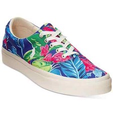 POLO RALPH LAUREN KEATON FLORAL LONA COLOR VILLA/FLORAL AZUL MARINO TIERRA TALLA 10D