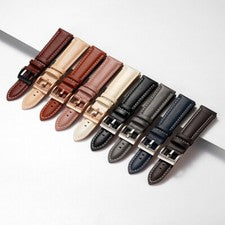 Correa de reloj de cuero genuino de calidad pulsera de negocios 14 16 18/20/22 mm