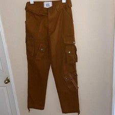 Pantalones BDG Cargo Marrón Para Hombre Utilidad Denim Estilo Journeyman Ropa de Trabajo Talla 28 W