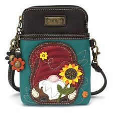 Bolso Bandolera Chala Teléfono Celular * Gnomo / Turquesa * 827GM7 ** NUEVO